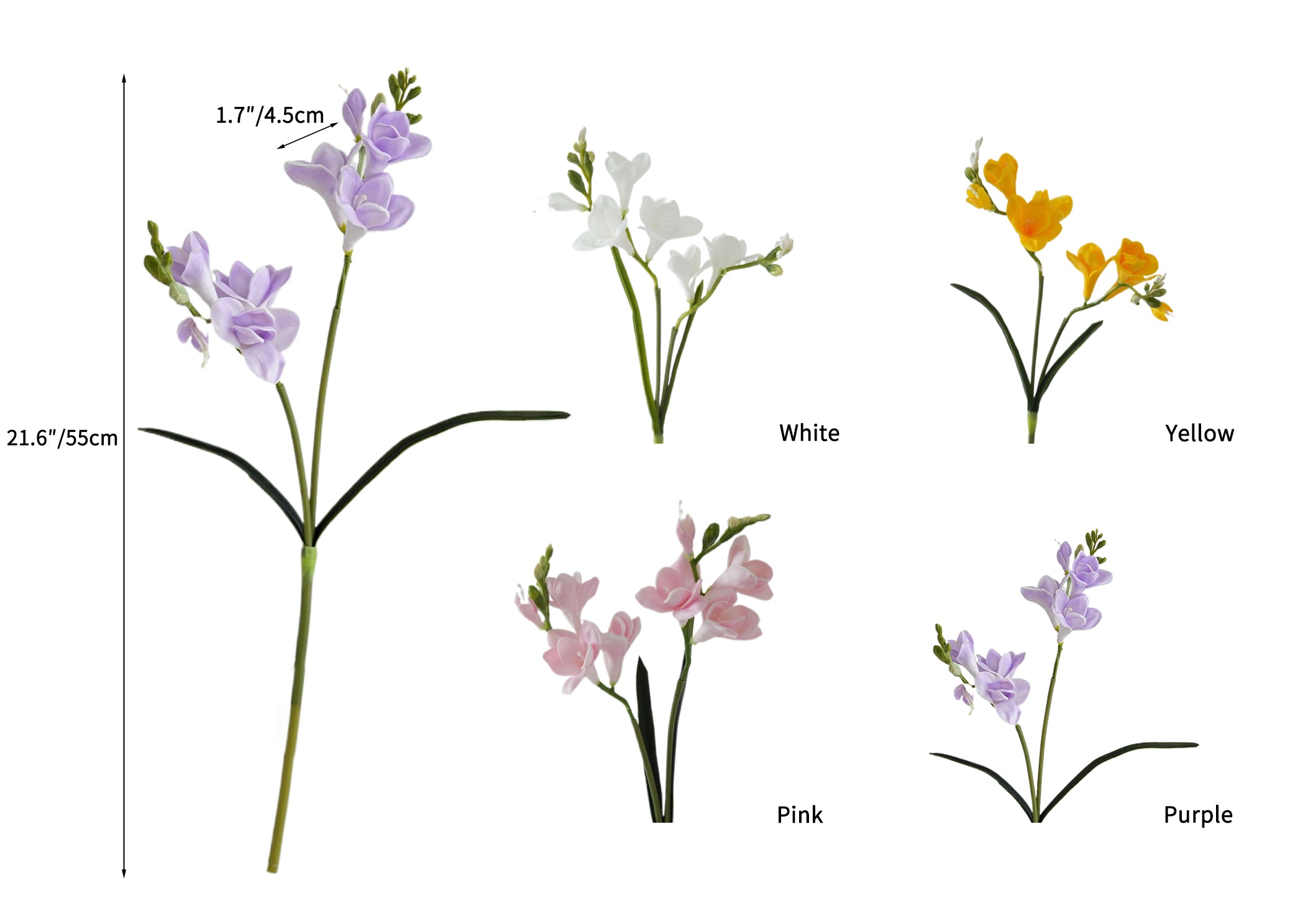 Artificial Freesia Flowers Imitation Hosta Flowers&nbsp;-21.6