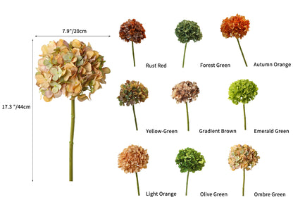 Faux Hydrangea Single Stem - 17.3"
