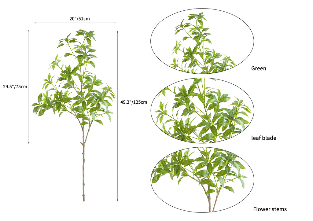 Tall Artificial Pieris japonica -49.2"