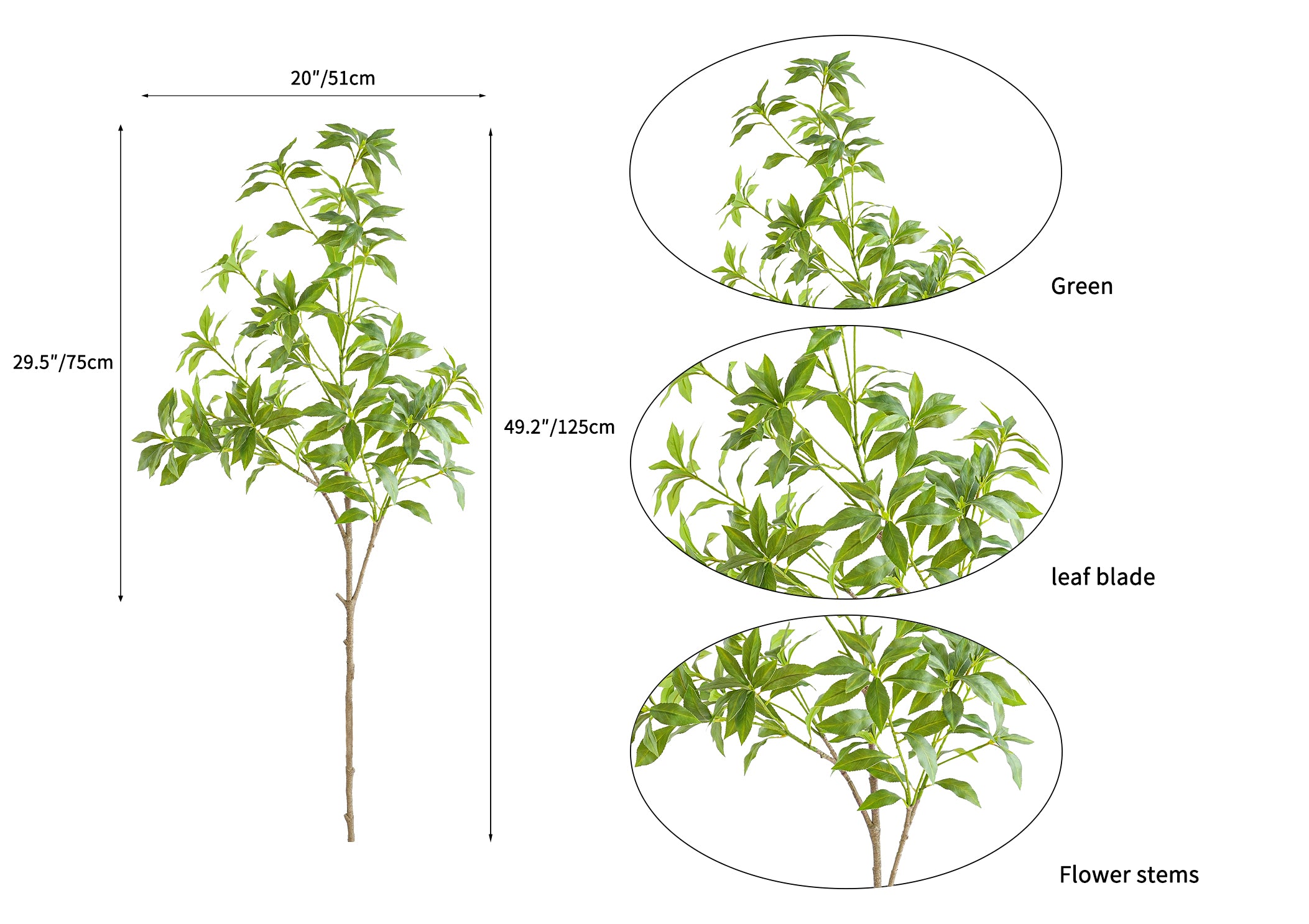 Tall Artificial Pieris japonica -49.2"