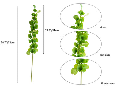 Small-sized artificial green plants with shell-shaped leaves - 28.7"
